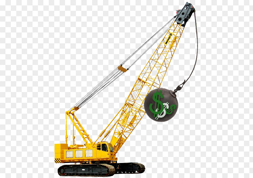 Wall Street Crane Wrecking Ball Construction Web Design PNG