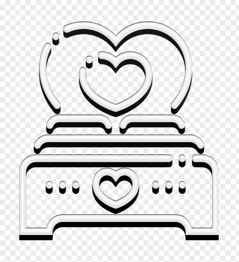 Bed Icon Love Wedding PNG