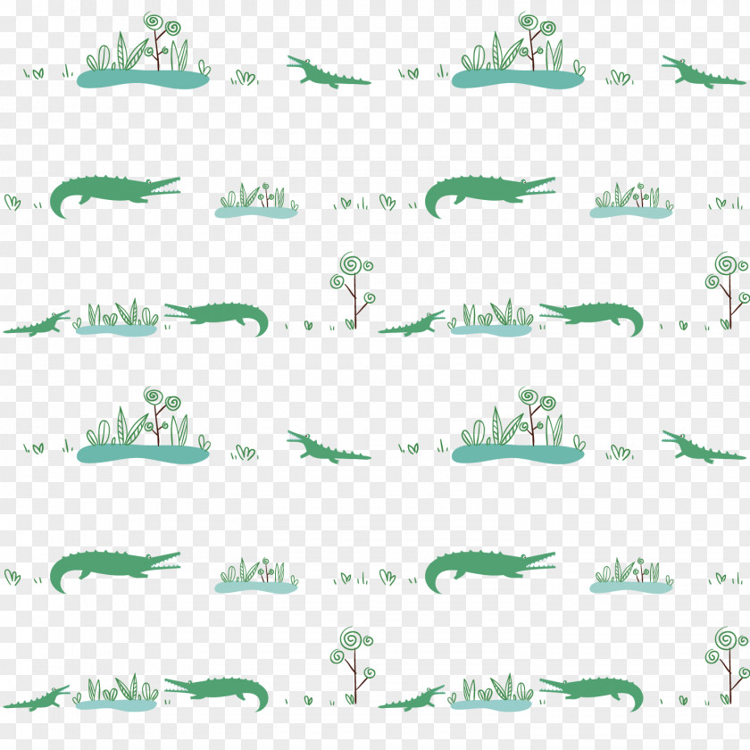 Hand Painted Green Alligator Background Decor Crocodile Fundal PNG