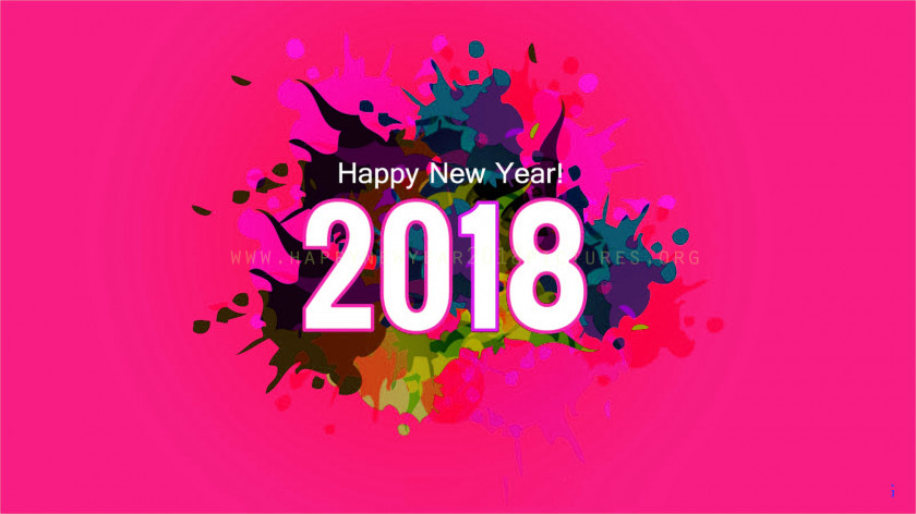 Happy New Year Year's Day Wish Greeting & Note Cards PNG