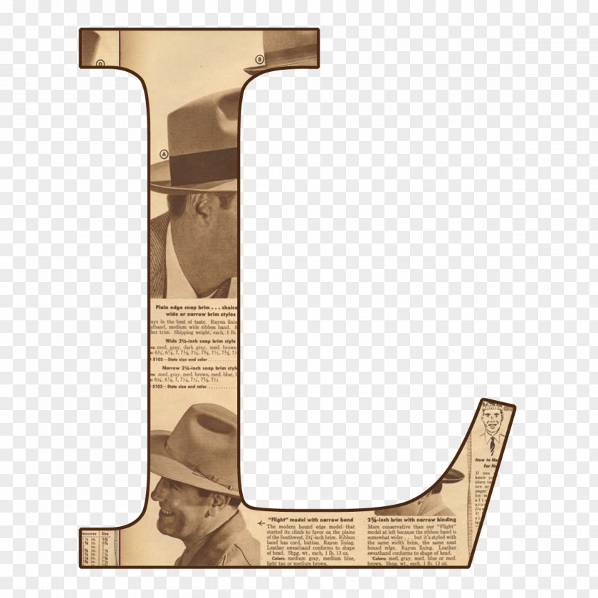 L Alphabet Letter Newspaper Font PNG