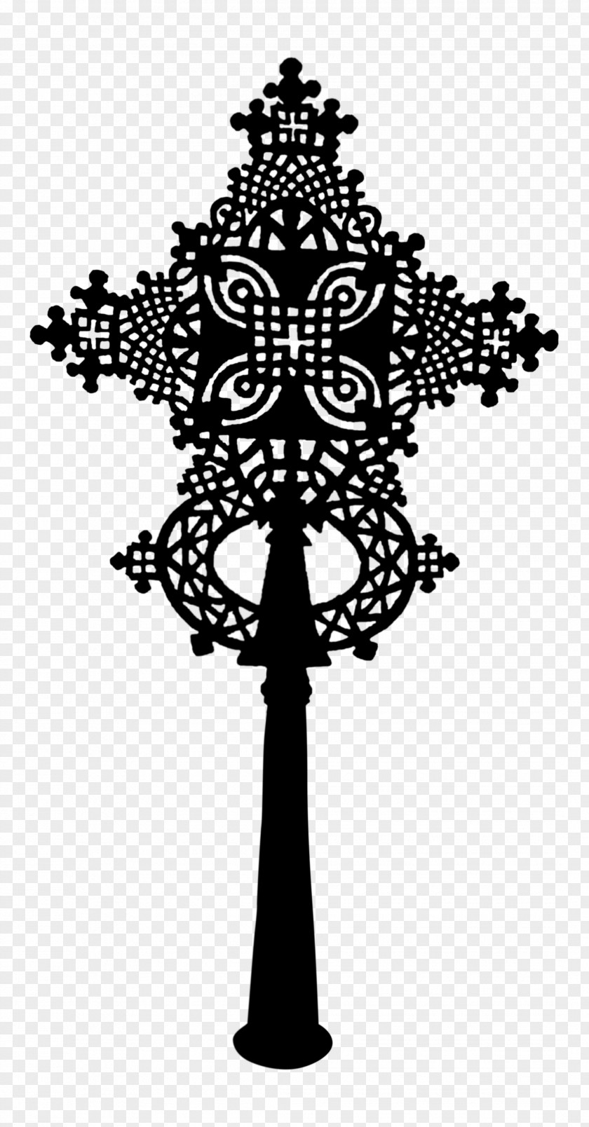 Silhouette Pattern Flower Branching PNG