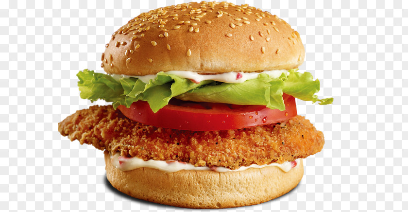 Chicken Burger Sandwich Hamburger Veggie Hot PNG