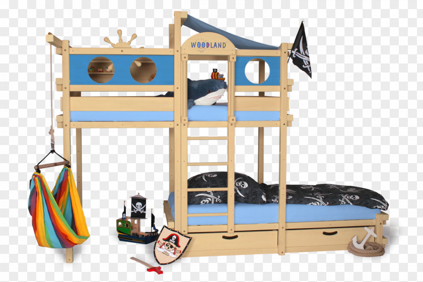 Woodland Bunk Bed Furniture Child Table PNG