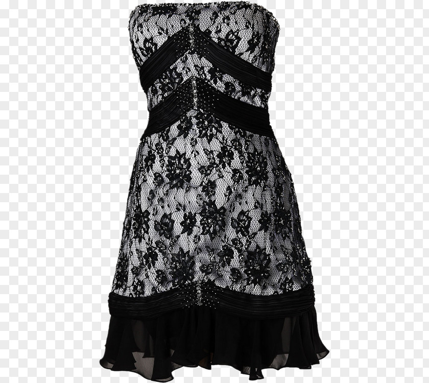 Vintage Clothing Fabric Little Black Dress Lace Textile PNG