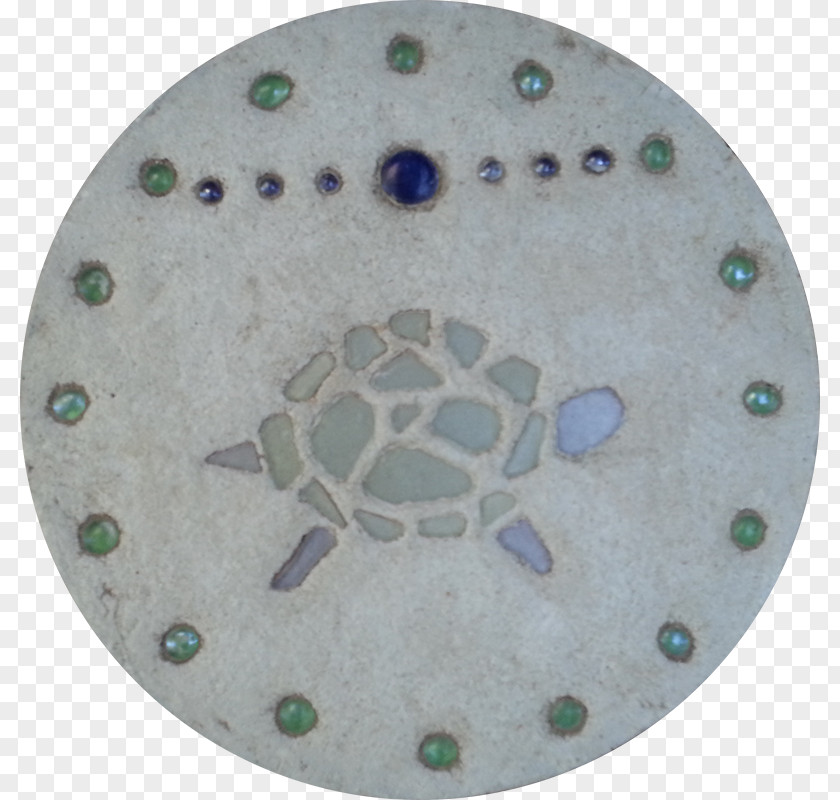 Circle Glass Beadmaking Green Turtle PNG