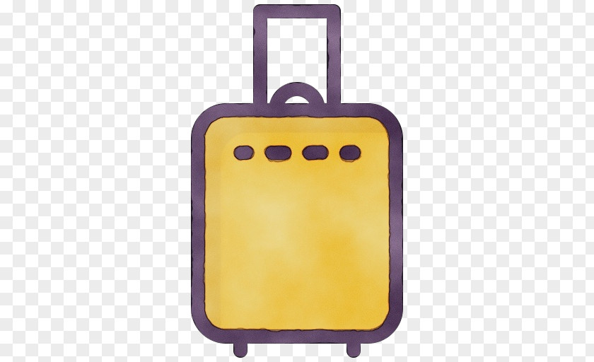 Rectangle Suitcase Yellow PNG