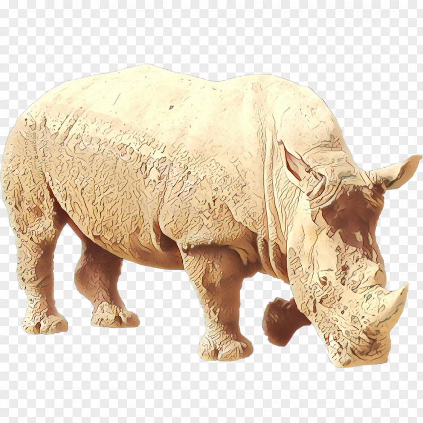 Rhinoceros Cattle Mammal Fauna Figurine PNG