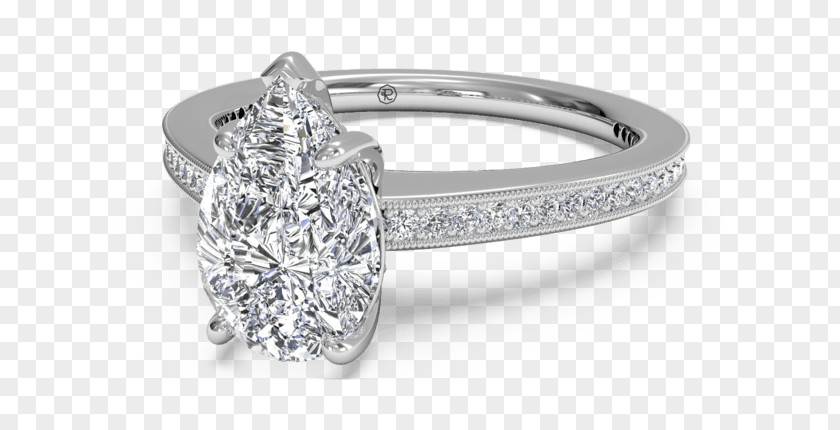 Platinum Ring Engagement Wedding Diamond PNG