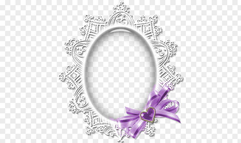 Round White Lace Crystal Jewelry Picture Frame PNG