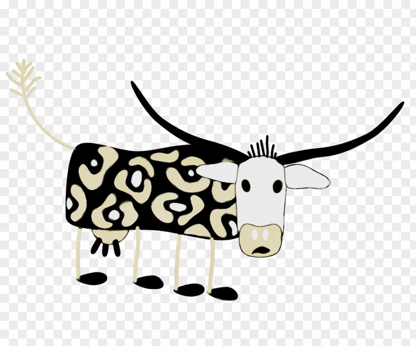 Sticker Bull English Longhorn Bovine PNG