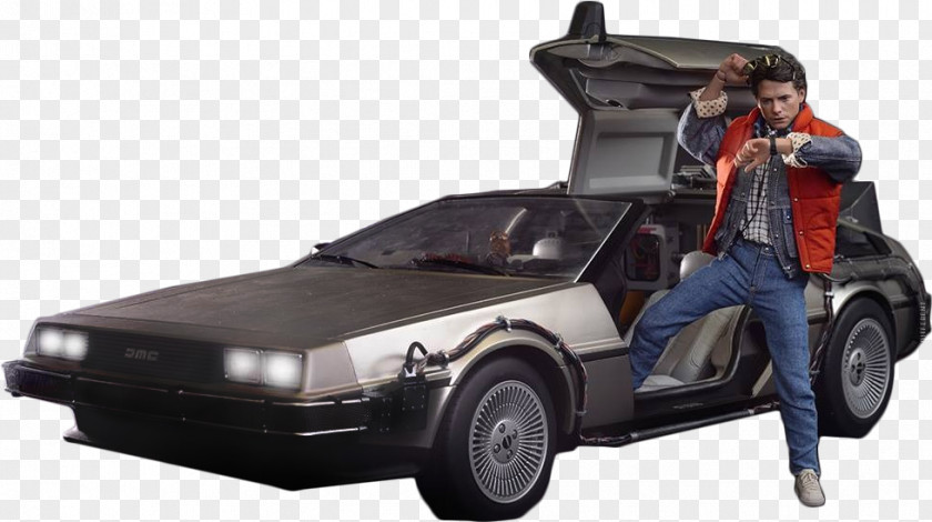 Marty McFly DeLorean DMC-12 Dr. Emmett Brown Time Machine Back To The Future PNG