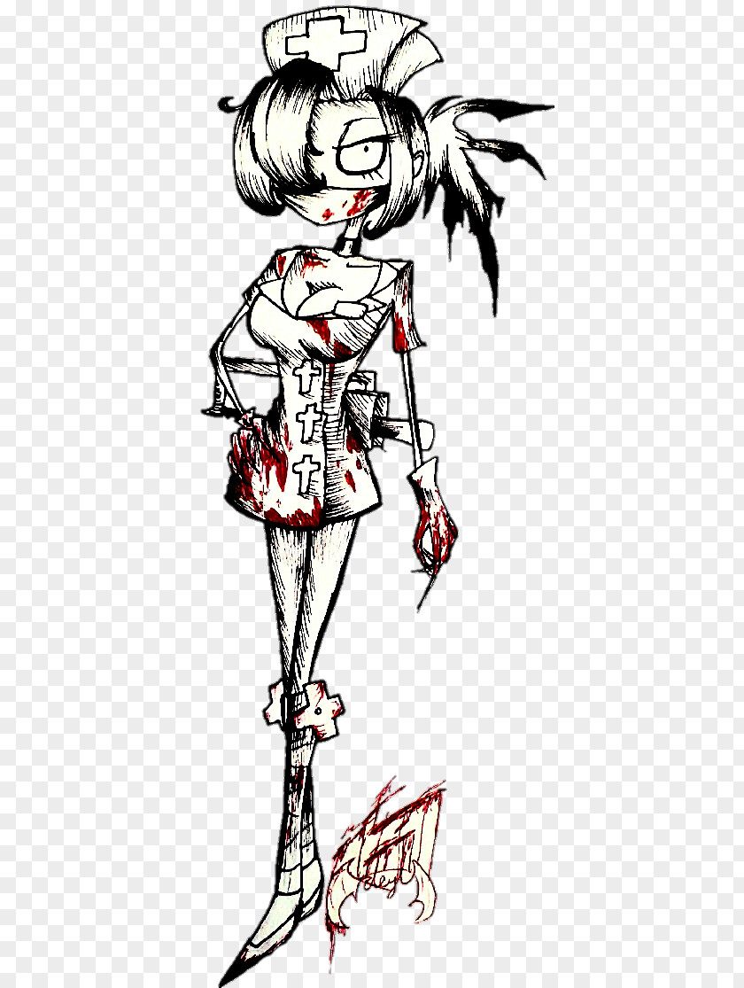 Tim Burton Skullgirls Artist Sketch PNG