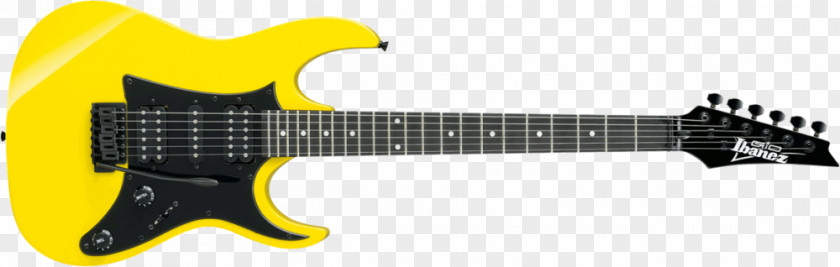 Yellow Electric Guitar Ibanez GRGM21 Mikro Bass PNG