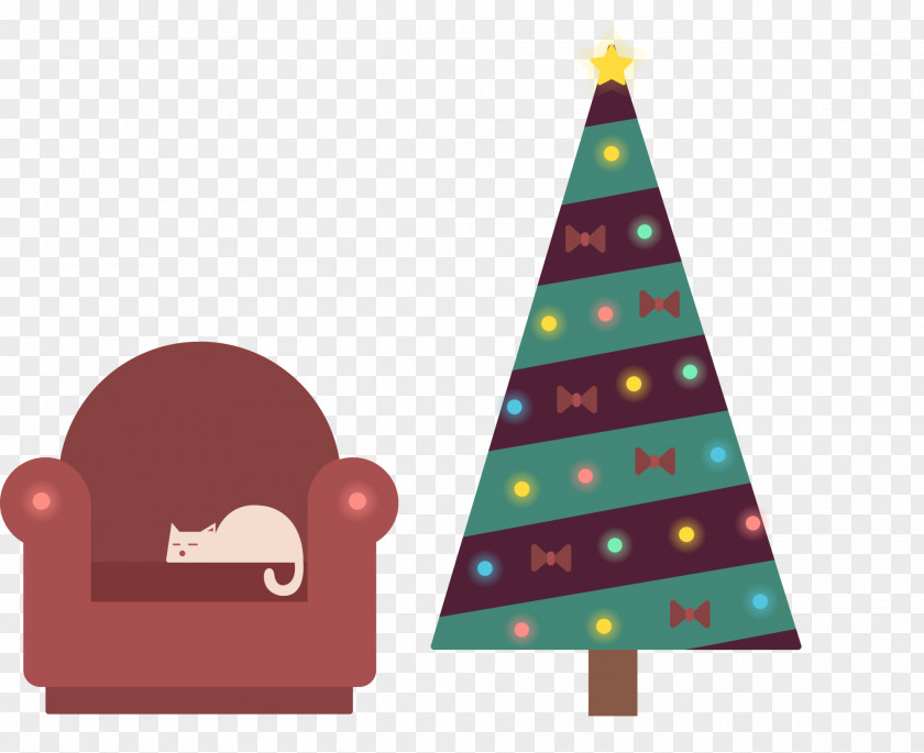 Coffee Sofa, Christmas Tree Drawing Room PNG