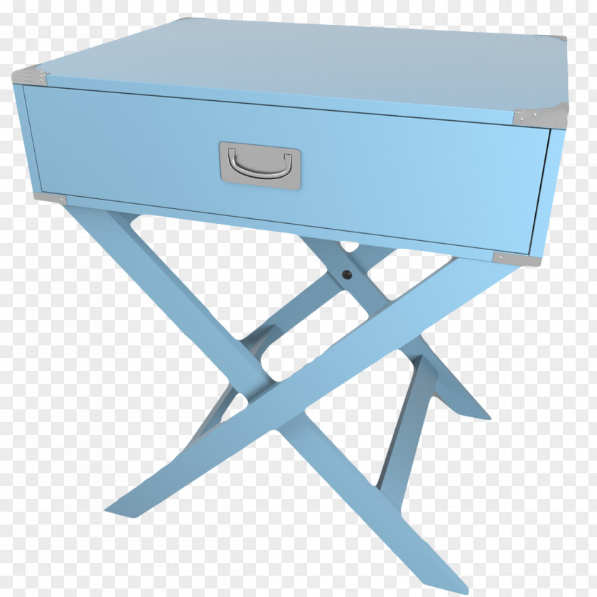 Light Blue European Bedside Table Nightstand PNG