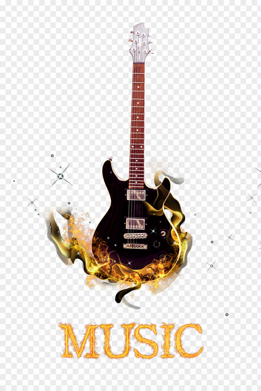 Burn Electric Guitar Musical Instrument PNG