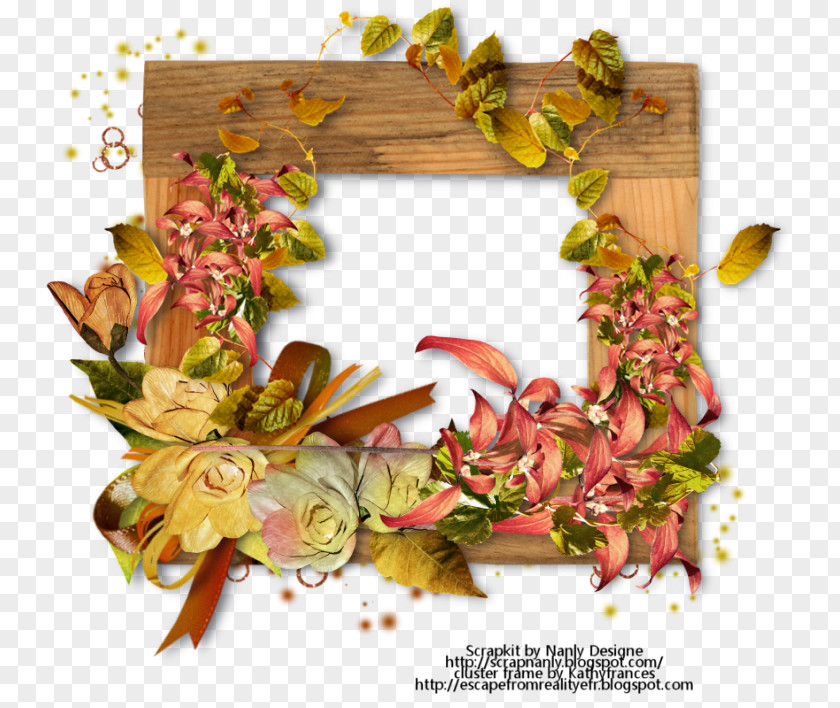 Digital Art Word Picture Frames Autumn Floral Design Flower PNG