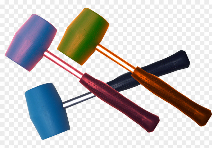 Household Plastic Handle Hammer PNG