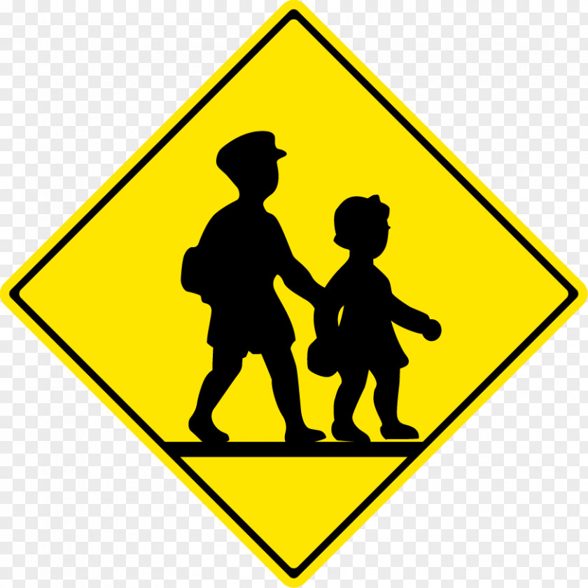 School Traffic Sign Warning Road PNG
