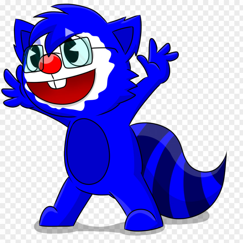 Tree Raccoon Cobalt Blue Character Clip Art PNG
