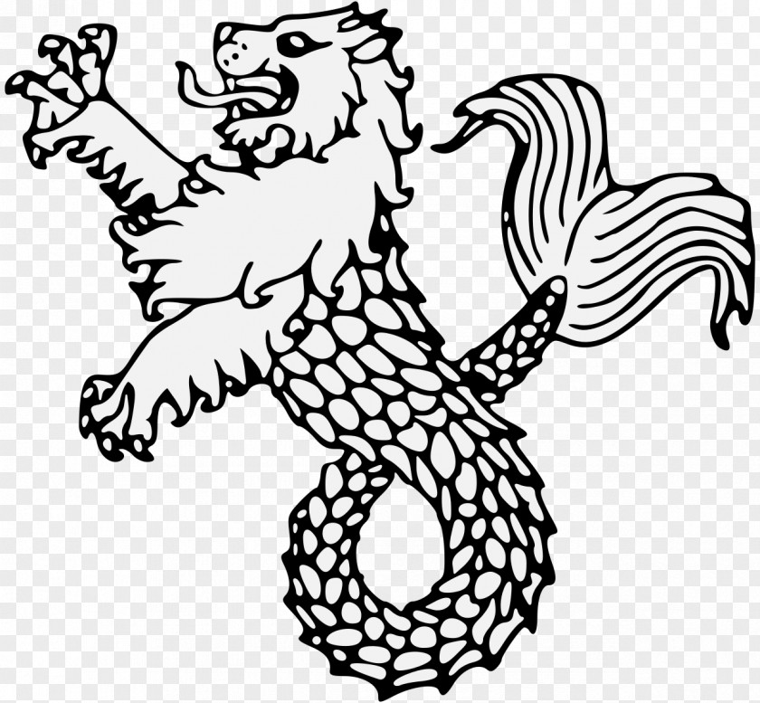 Lion Sea Heraldry Art PNG