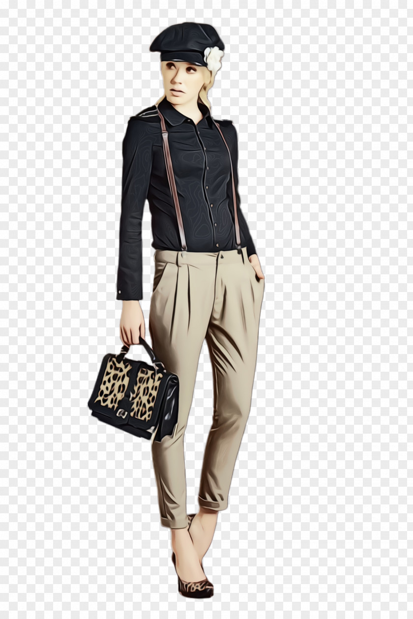 Neck Fashion Clothing Brown Sweatpant Trousers Outerwear PNG