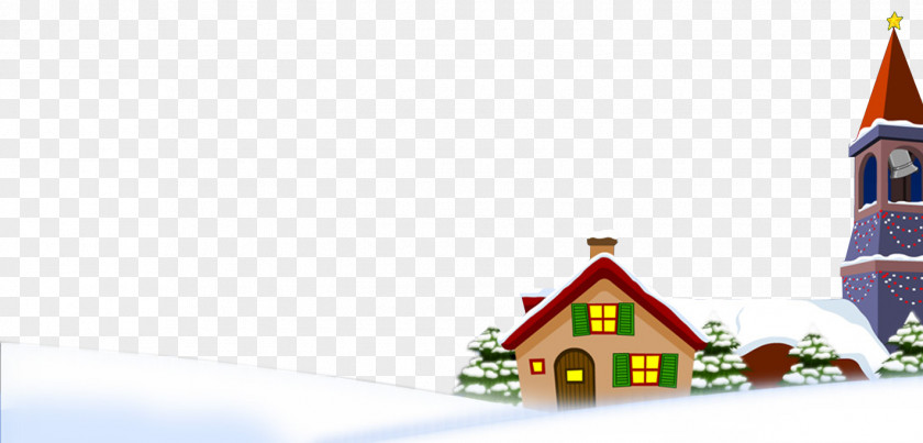 New Year Christmas Snow Transparent FIG. Winter House PNG