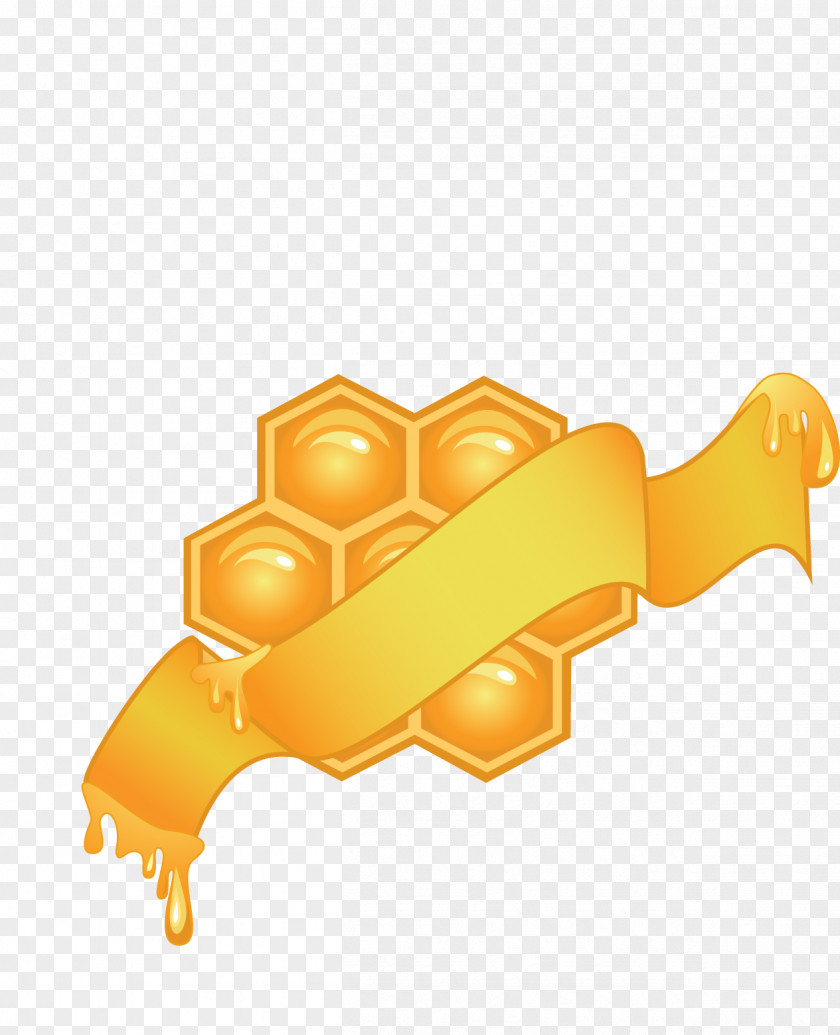 Golden Honey Bee Template PNG