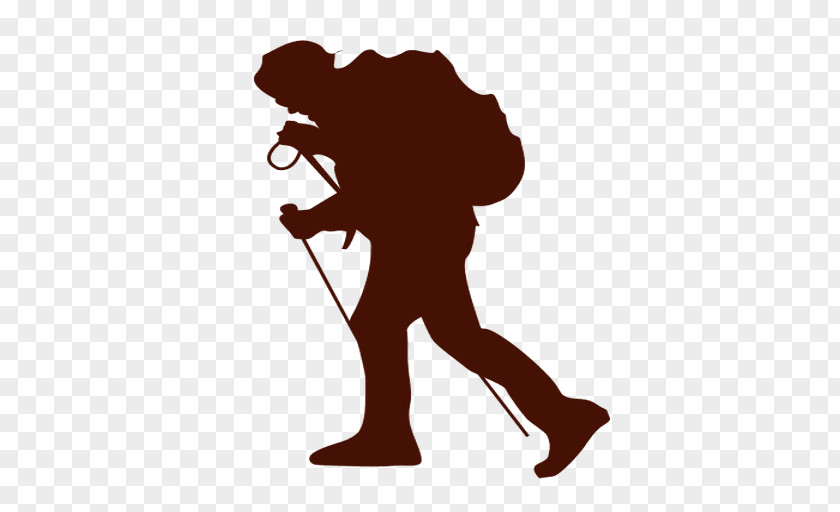 Silhouette Hiking Clip Art PNG
