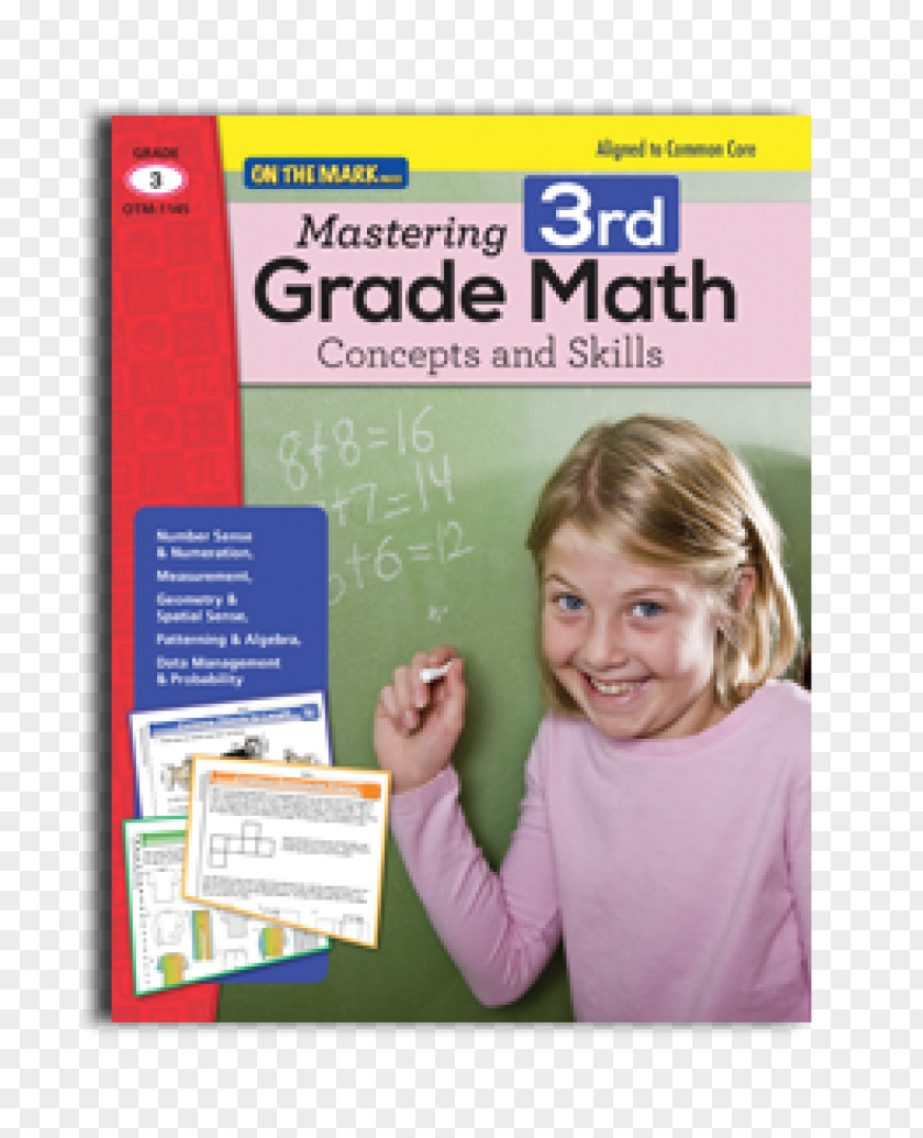 Mathematics Mastering Essential Math Skills Book 2: 20 Minutes A Day To Success: Middle Grades/High School Concept Third Grade Primary Education PNG
