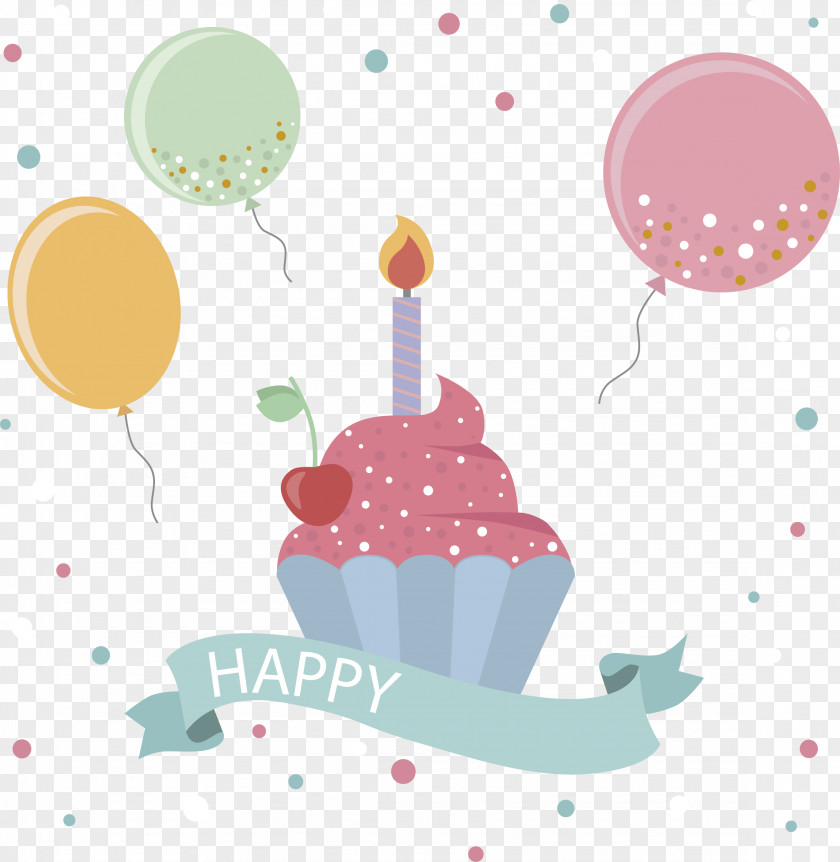Wave Point Background Birthday Card Paper Greeting Balloon PNG