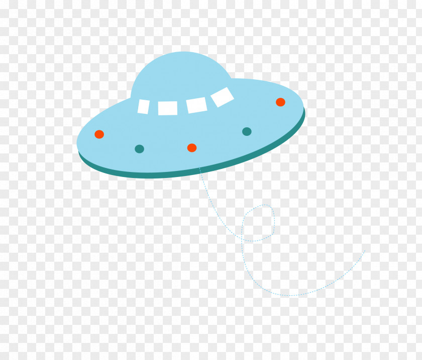 Cartoon Spaceship Blue Headgear Illustration PNG