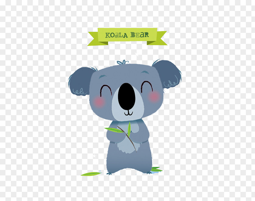 Creative Cute Blue Koala Behance Illustration PNG
