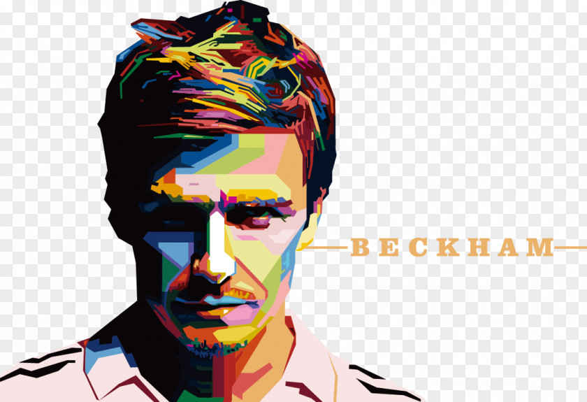 Beckham COLORFUL Avatar David Portrait Art PNG