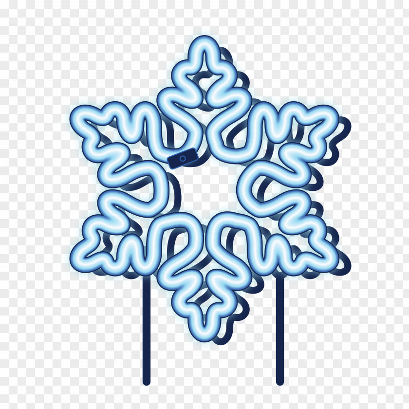 Blue Snowflake Postcards Font Leaf Line PNG