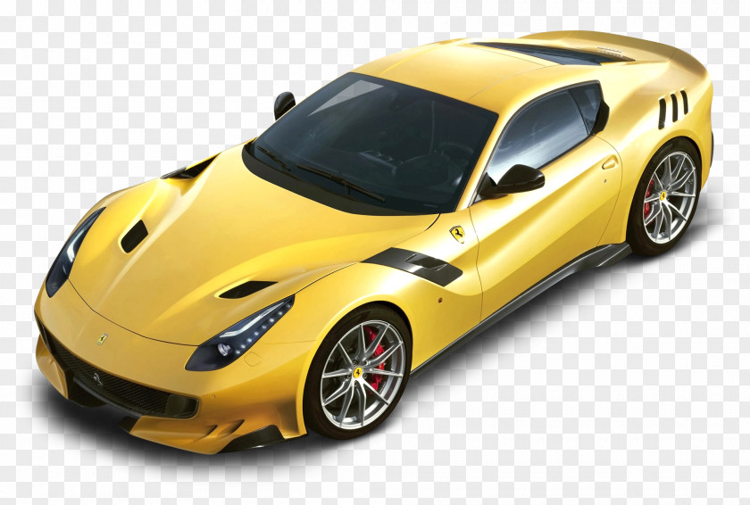 Ferrari F12tdf Yellow Car F12 Tdf Maranello Sports PNG