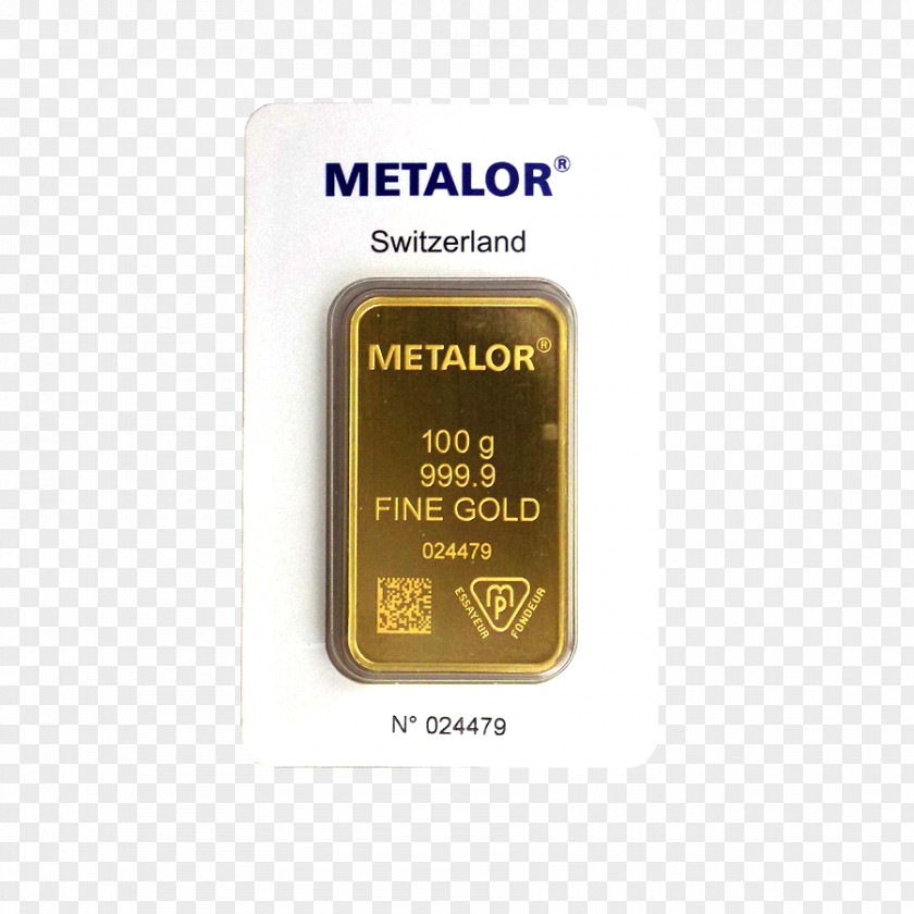 Gold Bar Lingotin Metalor Technologies SA PAMP PNG
