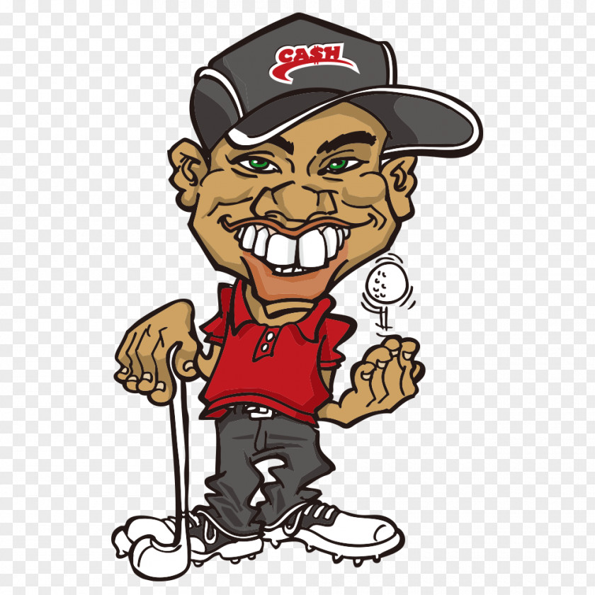 Golf Cartoon Illustration PNG