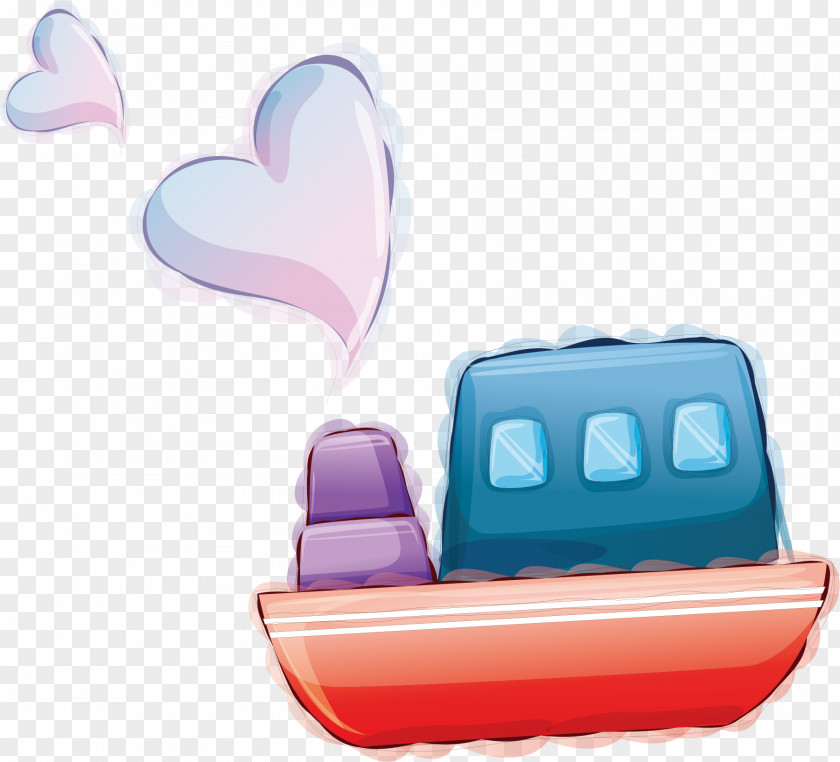 Hand-painted Boat Vector PNG