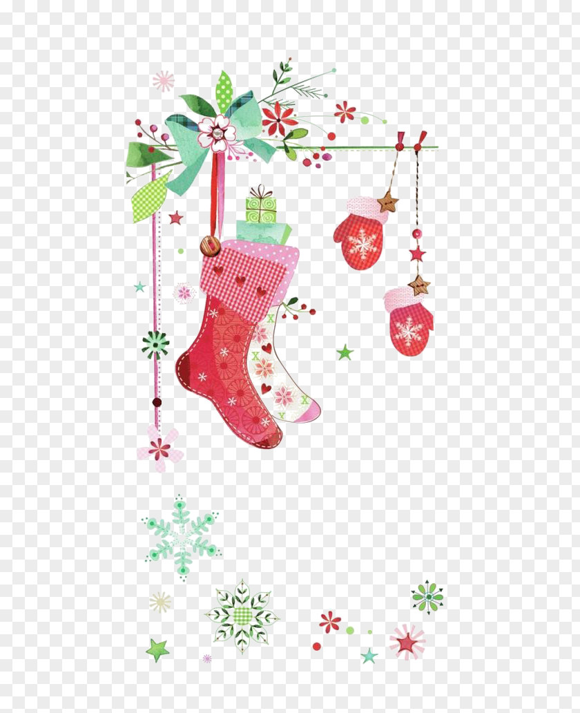 Colorful Christmas Socks PNG
