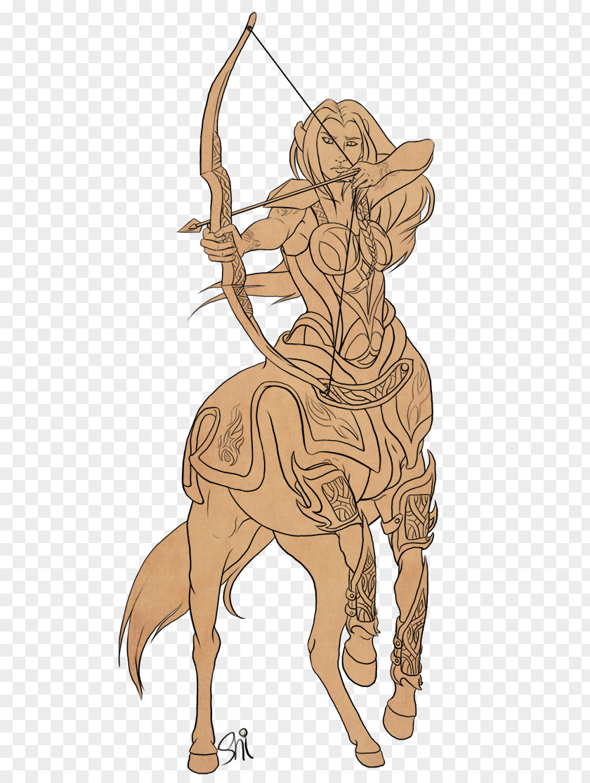 Horse Centaurides Drawing PNG