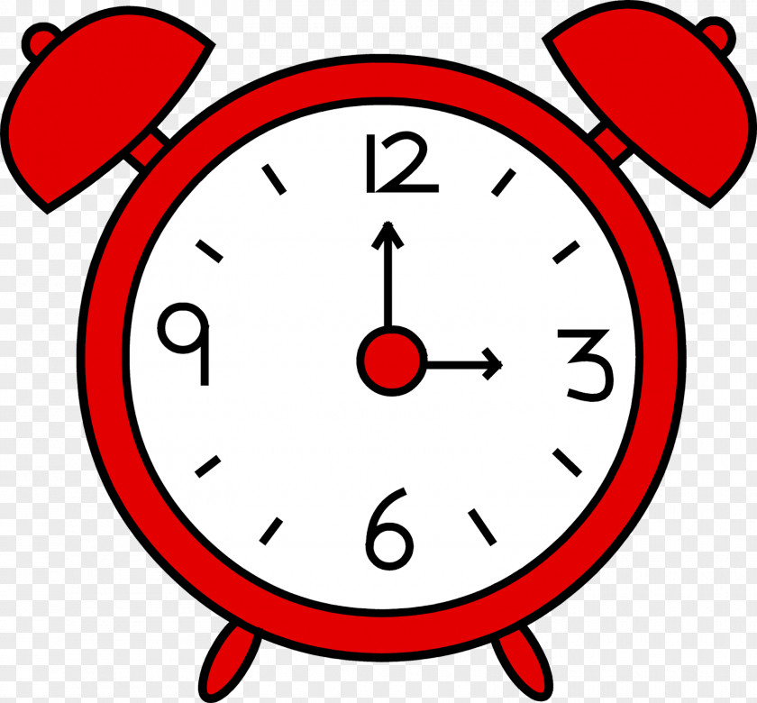 Red Needle Clock Clip Art PNG