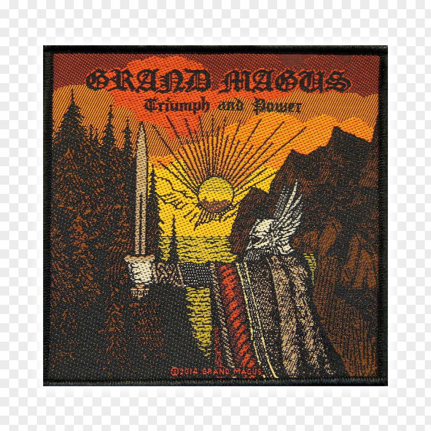 Speedy Triumph And Power Grand Magus Album Cover Embroidered Patch PNG