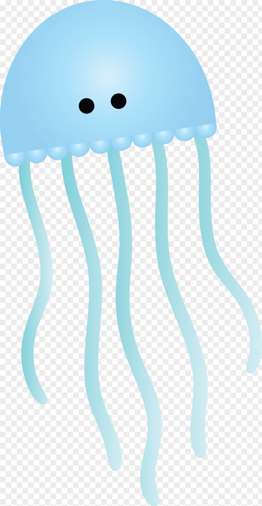Turquoise Jellyfish Cnidaria Table Stool PNG