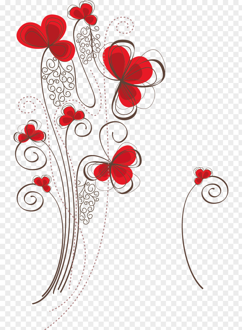 Simple Flowers Vector Floral Design Flower Pattern PNG