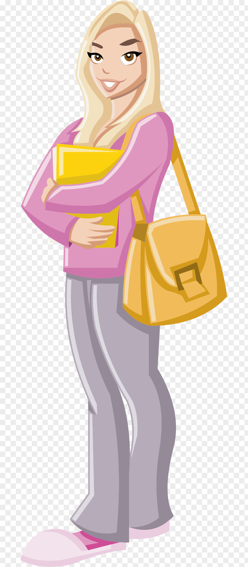 Learning Model Student Woman Illustration PNG