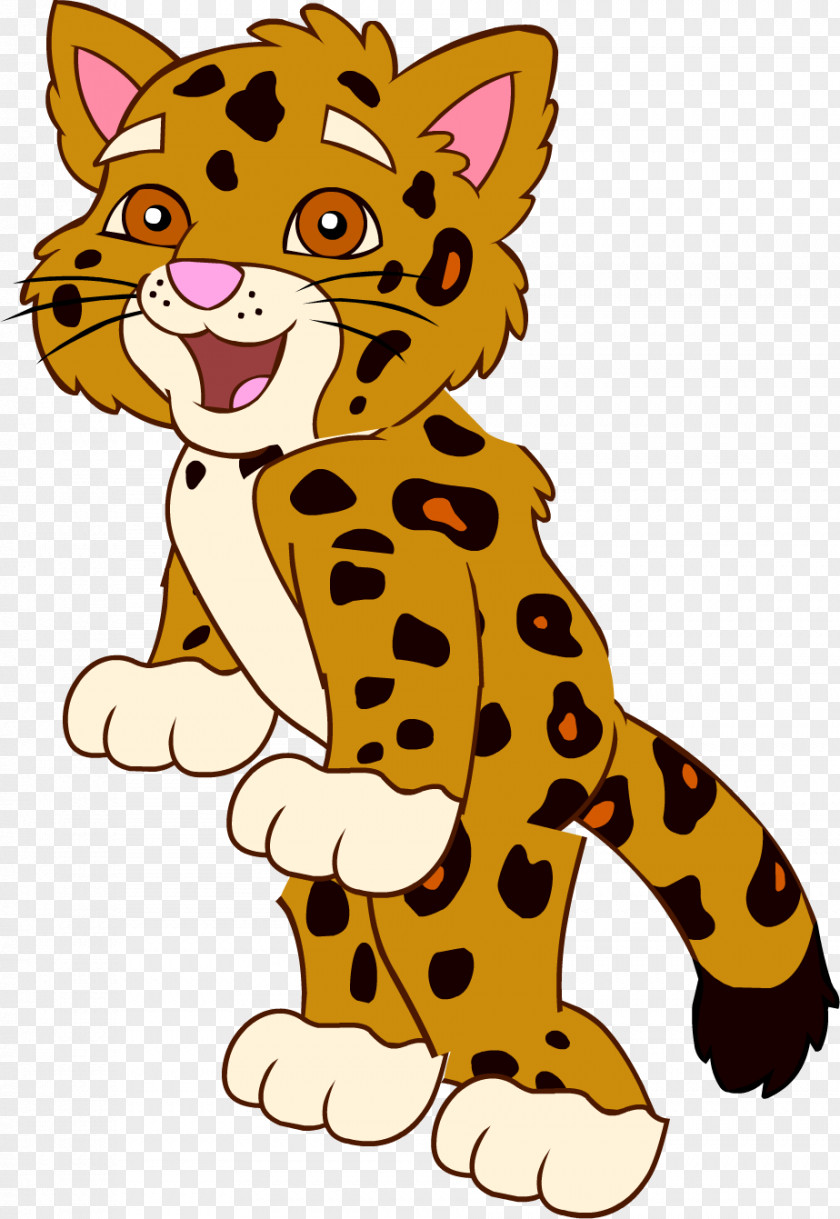 Leopard Sumatran Tiger Cat Cartoon Clip Art PNG