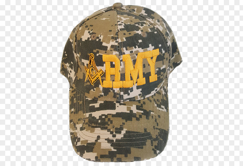 Military Camouflage Baseball Cap Freemasonry Hat Velcro PNG