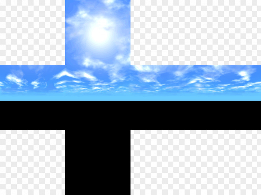 Sea Blue Sky Skybox Minecraft Texture Mapping PNG